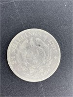 1894 South African silver 2 1/2 schilling coin