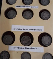 12-Barber Silver Quarters