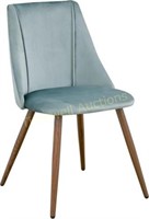 FurnitureR Velvet Upholstered Accent Chairs (Two C