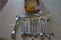 16 MISC MNI OPEN END & BOX END WRENCHES,