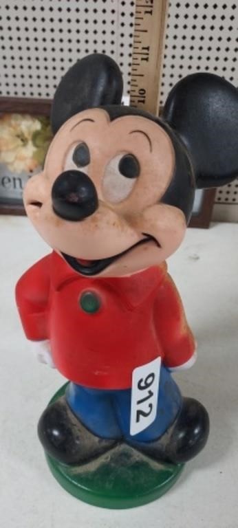 VINTAGE MICKEY MOUSE PLASTIC BANK (NO STOPPER)