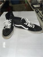 BLACK AND WHITE VANS SHOES 8