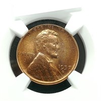 1957 D PENNY 1C MS65RB NGC