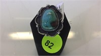 STERLING TURQUOISE RING  SIZE 6