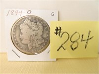 1894o Morgan Silver Dollar - Good, Semi-Key Date