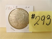 1921s Morgan Silver Dollar - A.U.