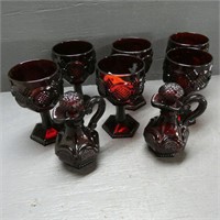 Avon Cape Cod Ruby Red Glassware
