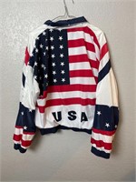 Vintage USA American Flag Windbreaker Jacket