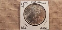 1896P Morgan Dollar Full Strike MS64