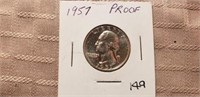 1957 Silver Proof Washington Quarter