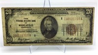 1929 $20 Minnesota National Bank Note