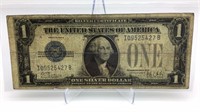 1928B $1 silver certificate funny back