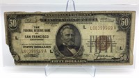 1929 $50 San Francisco National Bank Note