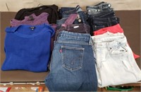 Lot of Ladies Jeans, Capris & Shorts Plus 3