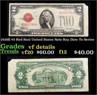 1928E $2 Red Seal United States Note Key Date To S