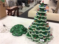 18 Inch Ceramic Lighted Christmas Tree