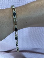 Sterling Bracelet Blue Stones