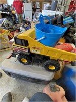 Tonka truck with toys