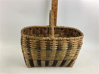 Large basket with multi color weave