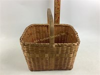 Large square basket (writing on top of handle)