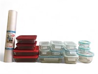 Snap Containers, Shelf Liner, Pyrex