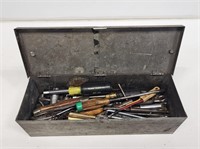 Small Metal Tool Box with Tools