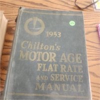 1953 Chiltons Motro Age Flat Rate Service Mannuel