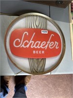 Vintage Schaefer Beer advertisement light sign