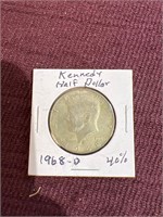 1968D Kennedy half dollar