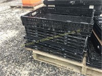 (9) PLASTIC COLLAPSIBLE BINS