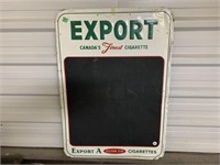 Export "A" Cigarette Display Chalk Board