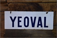 YEOVAL Enamel Sign - Double Sided