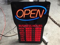 Electric open sign