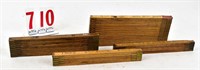 4 interlock wooden rulers