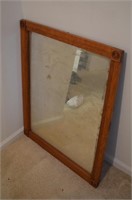 27.5x34 Wood Framed Antique Mirror