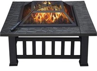 YAHEETECH MULTIFUNCTIONAL FIRE PIT TABLE 32IN