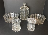 Set of Ornately Decorated Glassware