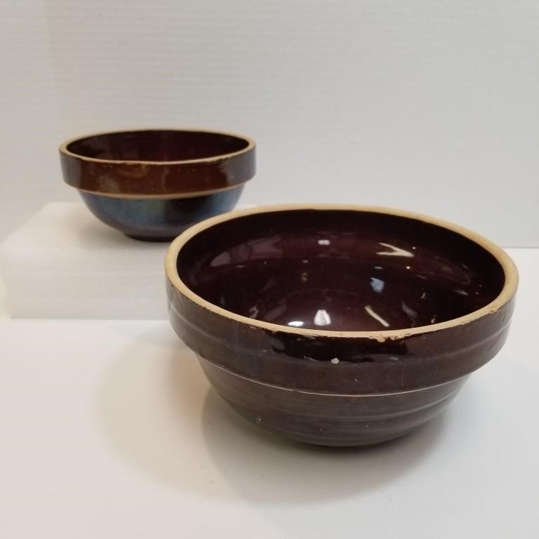 Brown Glazed Stoneware Crock Bowls - RWS CO.