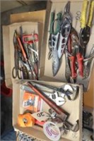 3 Boxes Tools-Drivers, Snips, Wrench, Misc