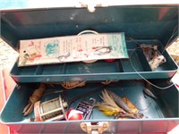 As Found Union Fishing Tackle Box and Contents