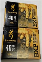 40 QTY BROWNING 40 S&W 180GR AMMO
