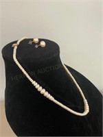 Danbury Mint Pearl Necklace & Earring Set