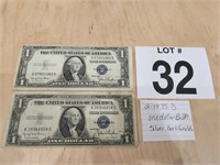 2 - 1935D $1 SILVER CERTIFICATES