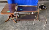 Vintage Ashtray / Magazine Rack , Side Table with