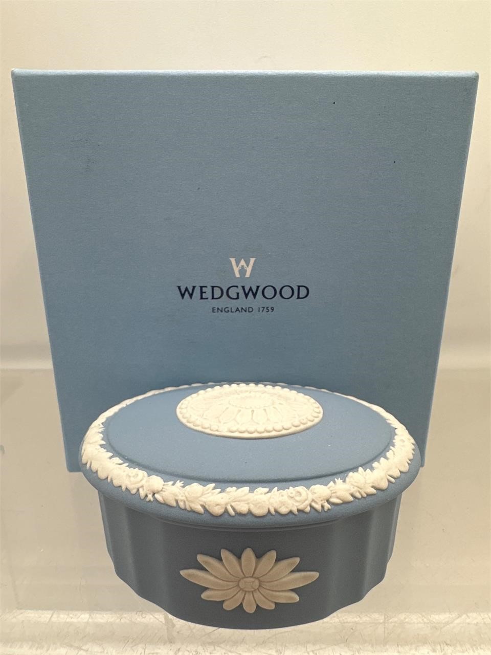 Wedgwood blue jasperware trinket box