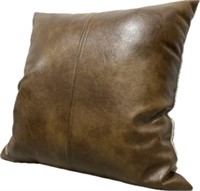 Cognac Studiochic Decorative Cushion 22" X 22" ^