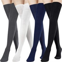 4PAIRS Women’s Over Knee Socks