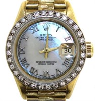 18kt Gold Rolex Oyster Datejust Lady President