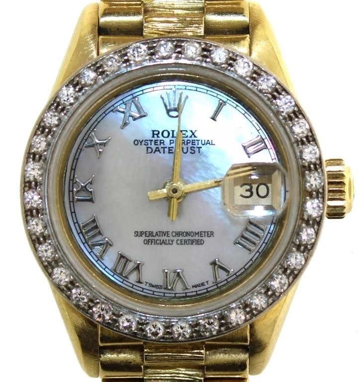 18kt Gold Rolex Oyster Datejust Lady President