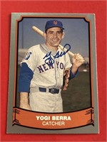 Yogi Berra Signed 1988 Pacific Card Yankees HOF